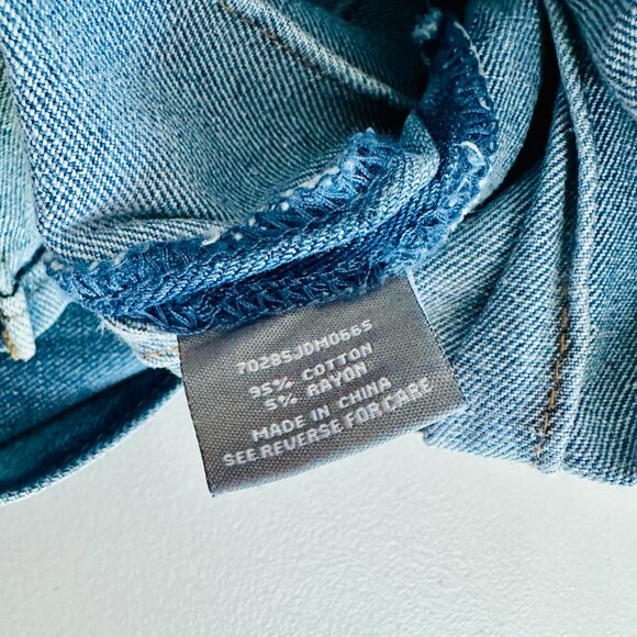 CALI 1850 LOS ANGELES DROP WAIST PLEATED MINI BLUE DENIM JEAN SKIRT LARGE JR - Picture 4 of 6